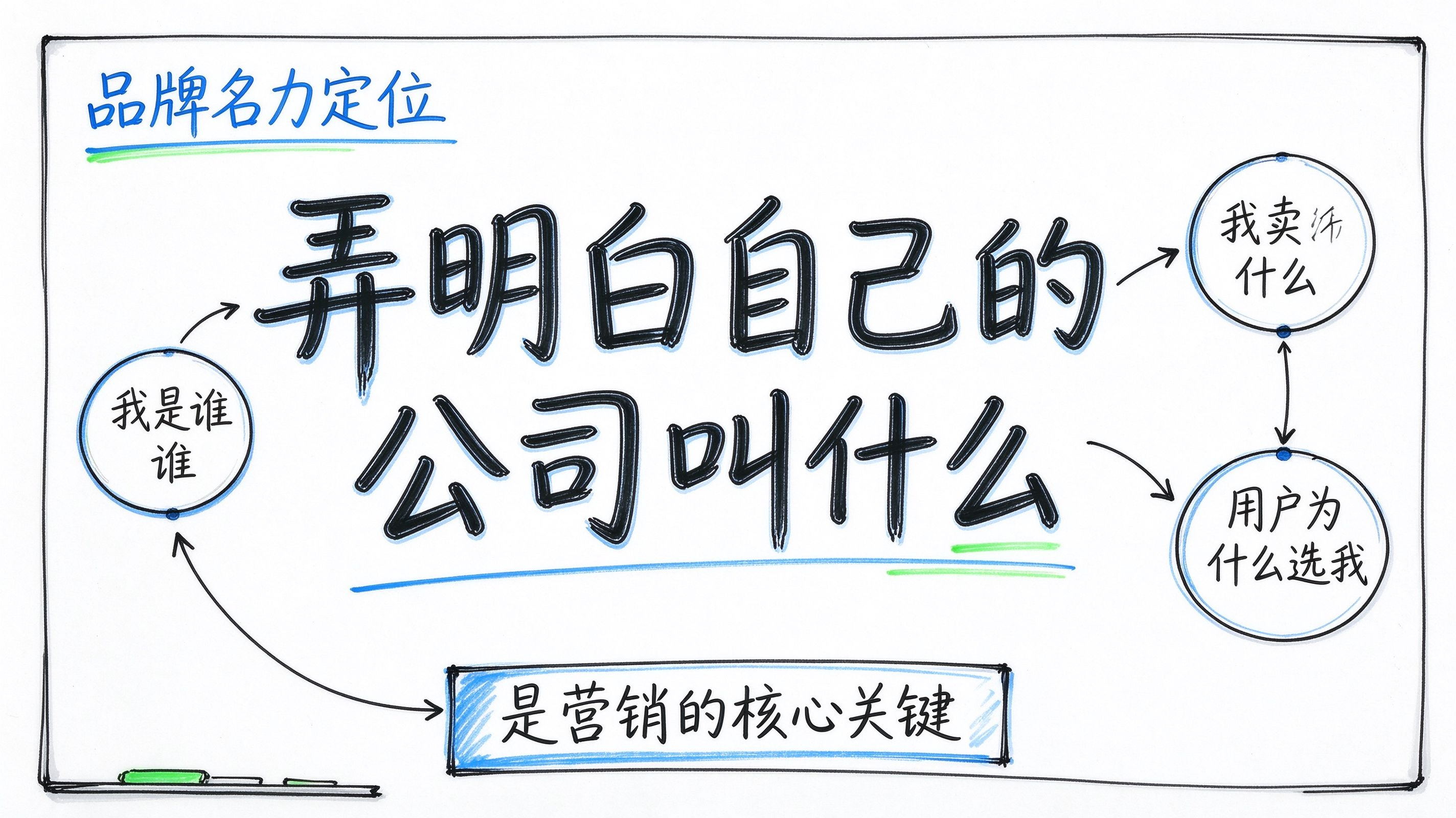 弄明白自己的公司叫什么，是营销的核心关键