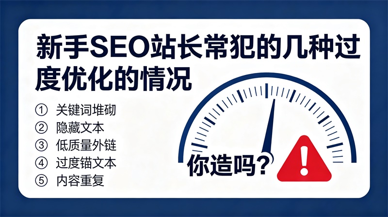 新手SEO站长常犯的几种过度优化的情况，你造吗？