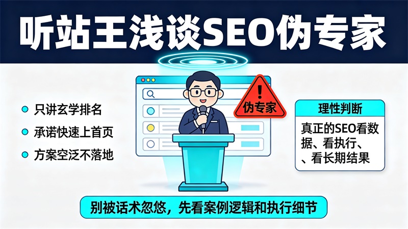 听站王浅谈SEO伪专家