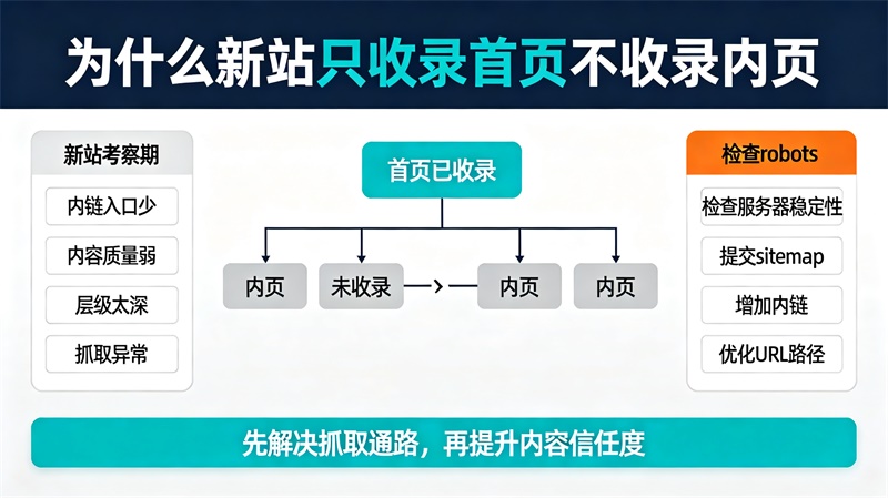为什么新站只收录首页不收录内页