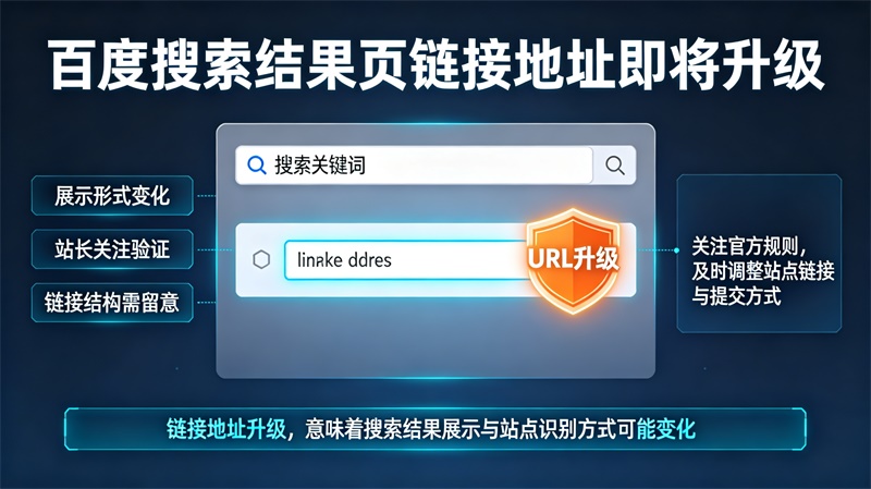 百度搜索结果页链接地址即将升级