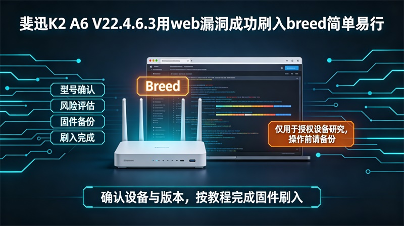 斐迅K2 A6 V22.4.6.3用web漏洞成功刷入breed简单易行